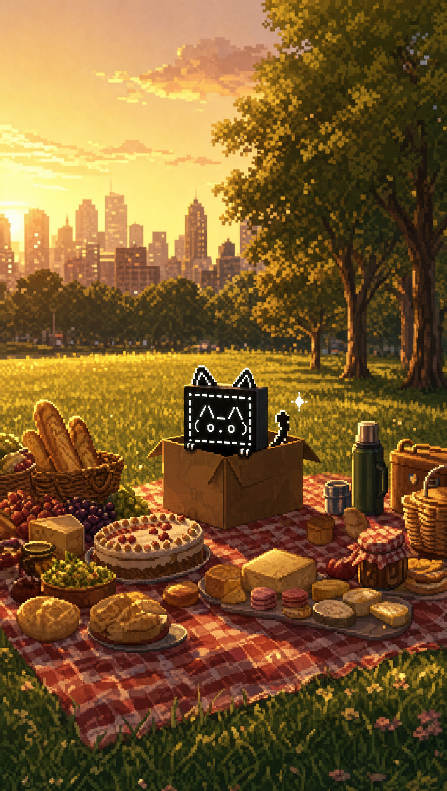 Keyframe of picnic, too much food