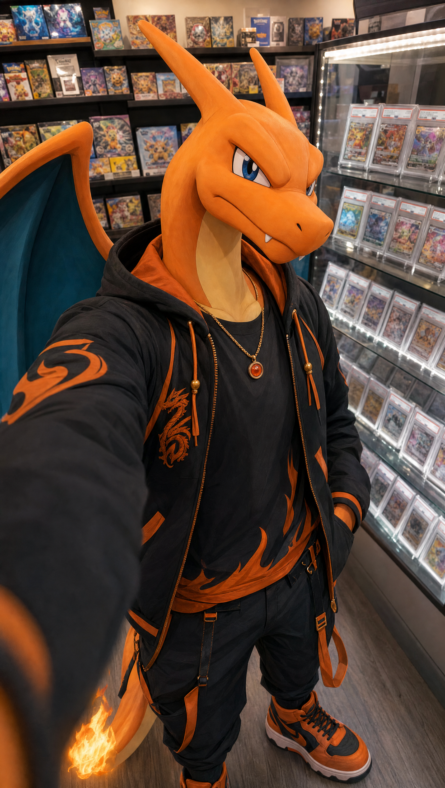 Keyframe of Card shop, glass case, no money