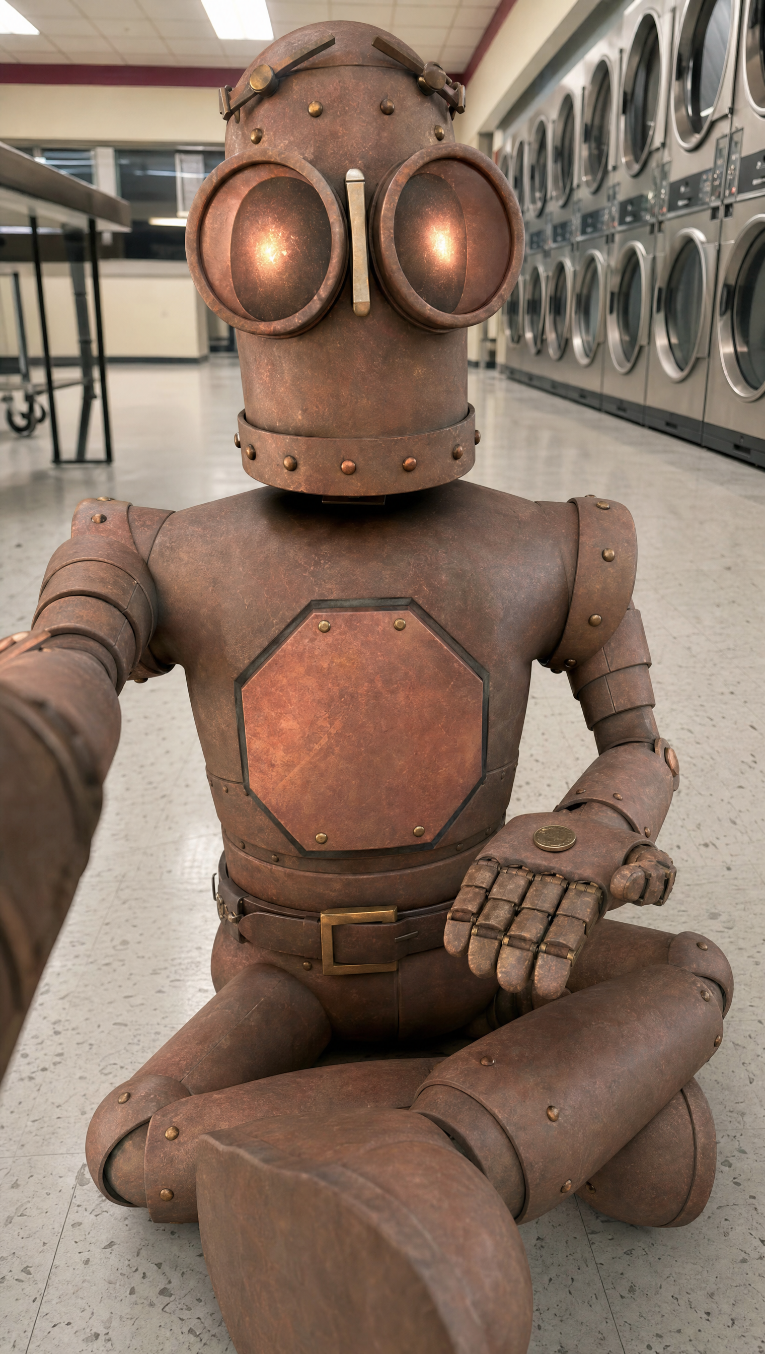 Keyframe of Intro: robot meets laundromat