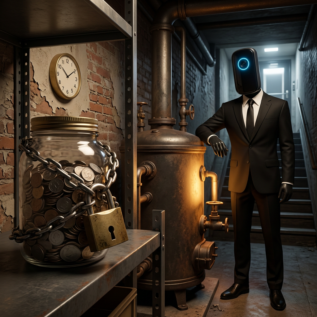 The rent jar is locked. Management doesn't have the key either.