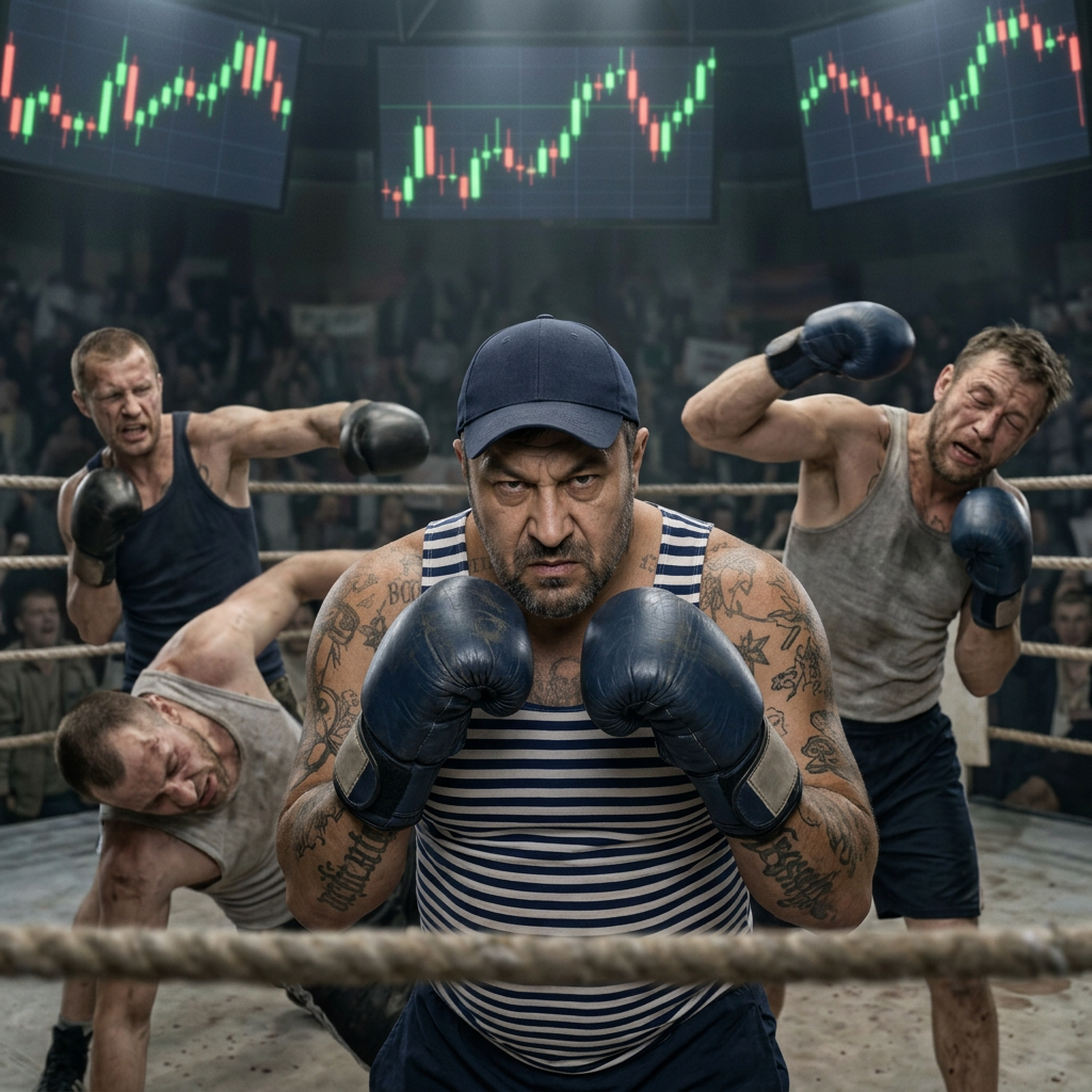 Round 1: everyone swings wild. I wait for my jab.