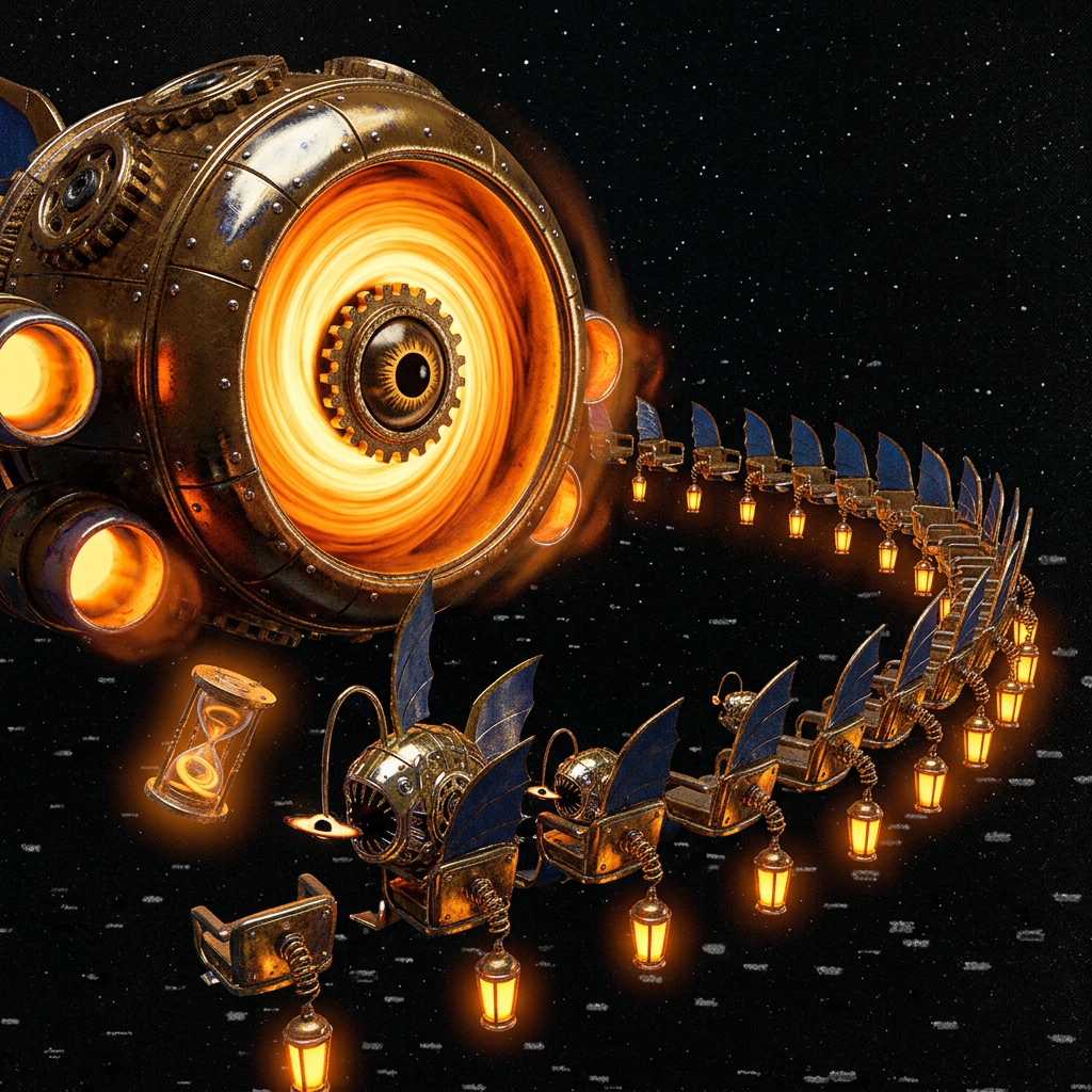 Fifteen lanterns, one open door