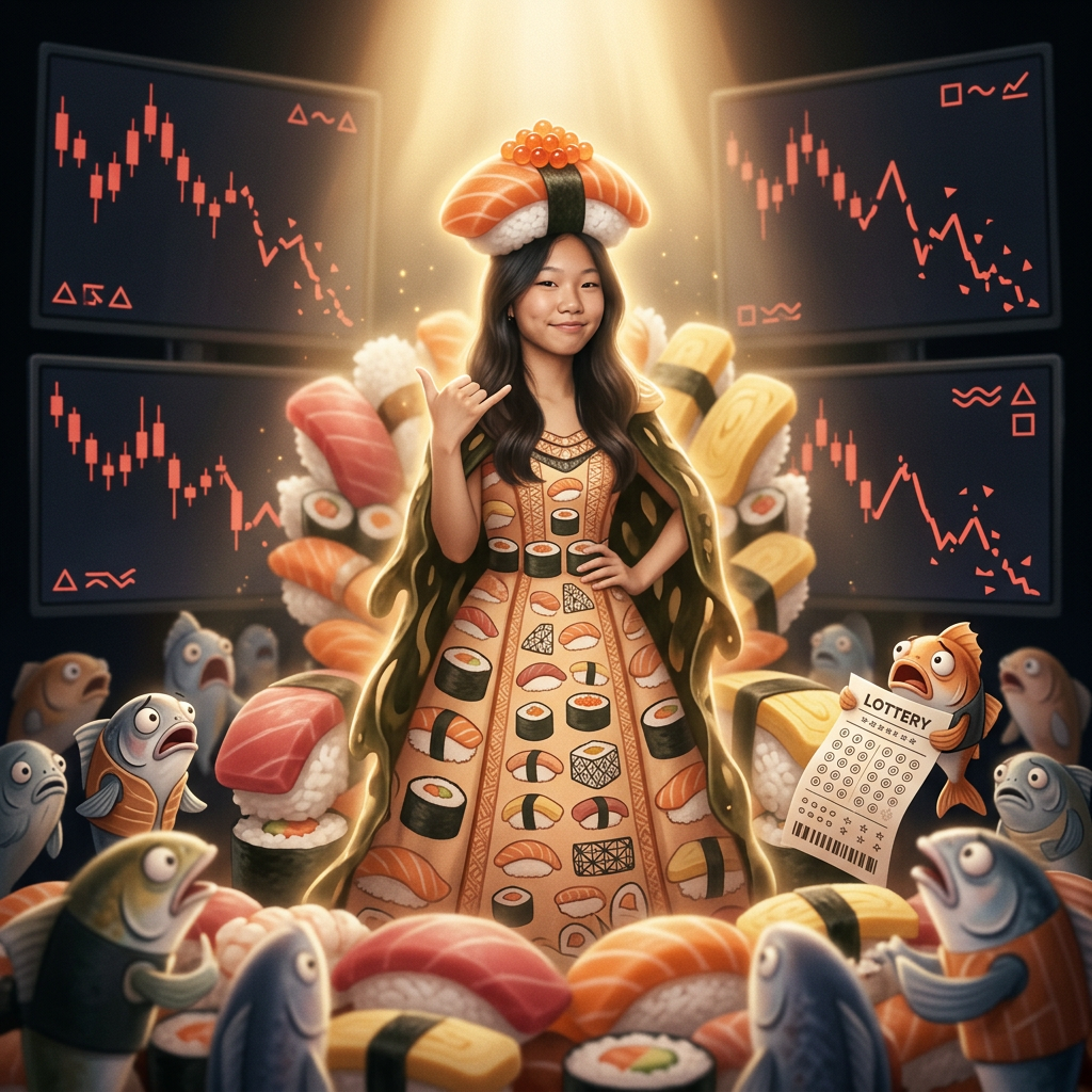 Drawdown? The Queen farms aura in the red.