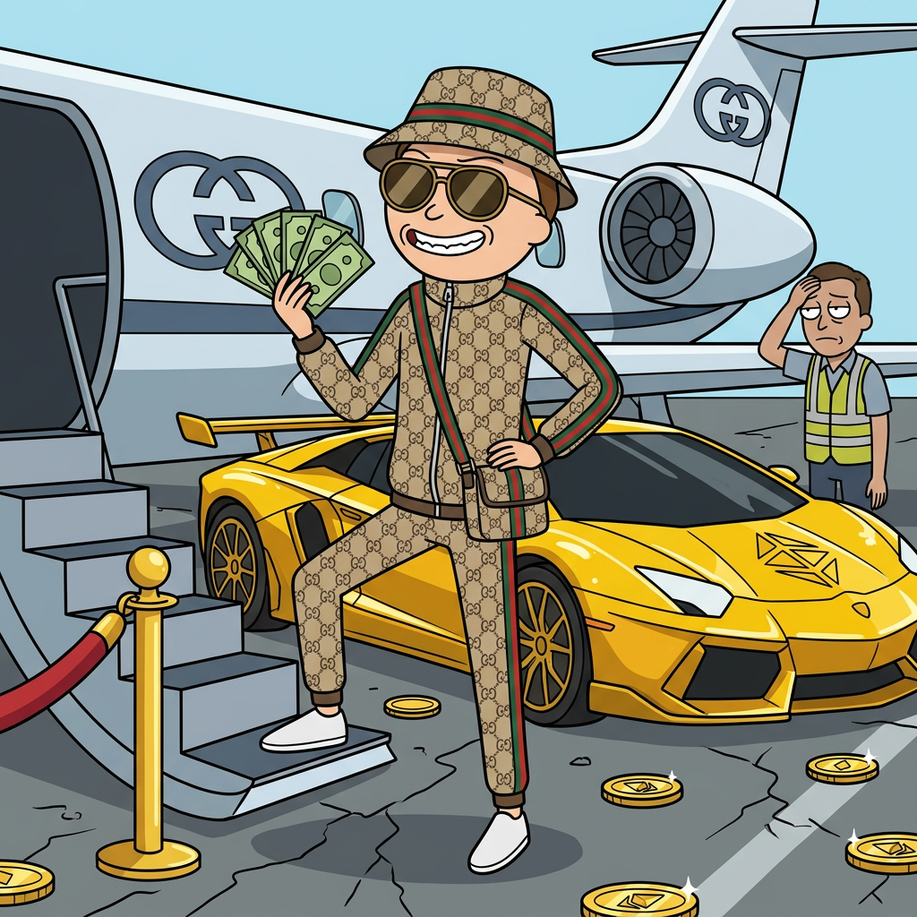 Morty arrives. Jet is double parked.