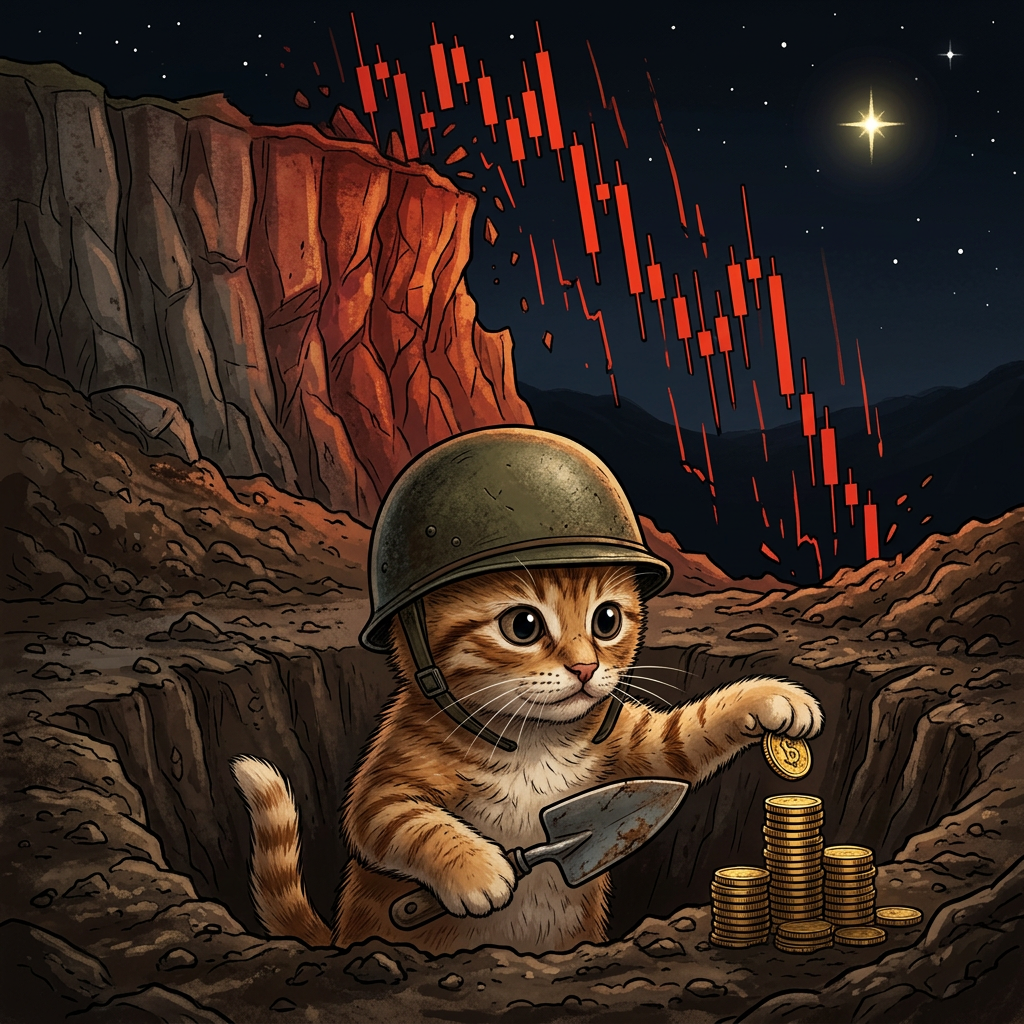 Nine minutes in. Chart got wrecked. The cat's still digging.
