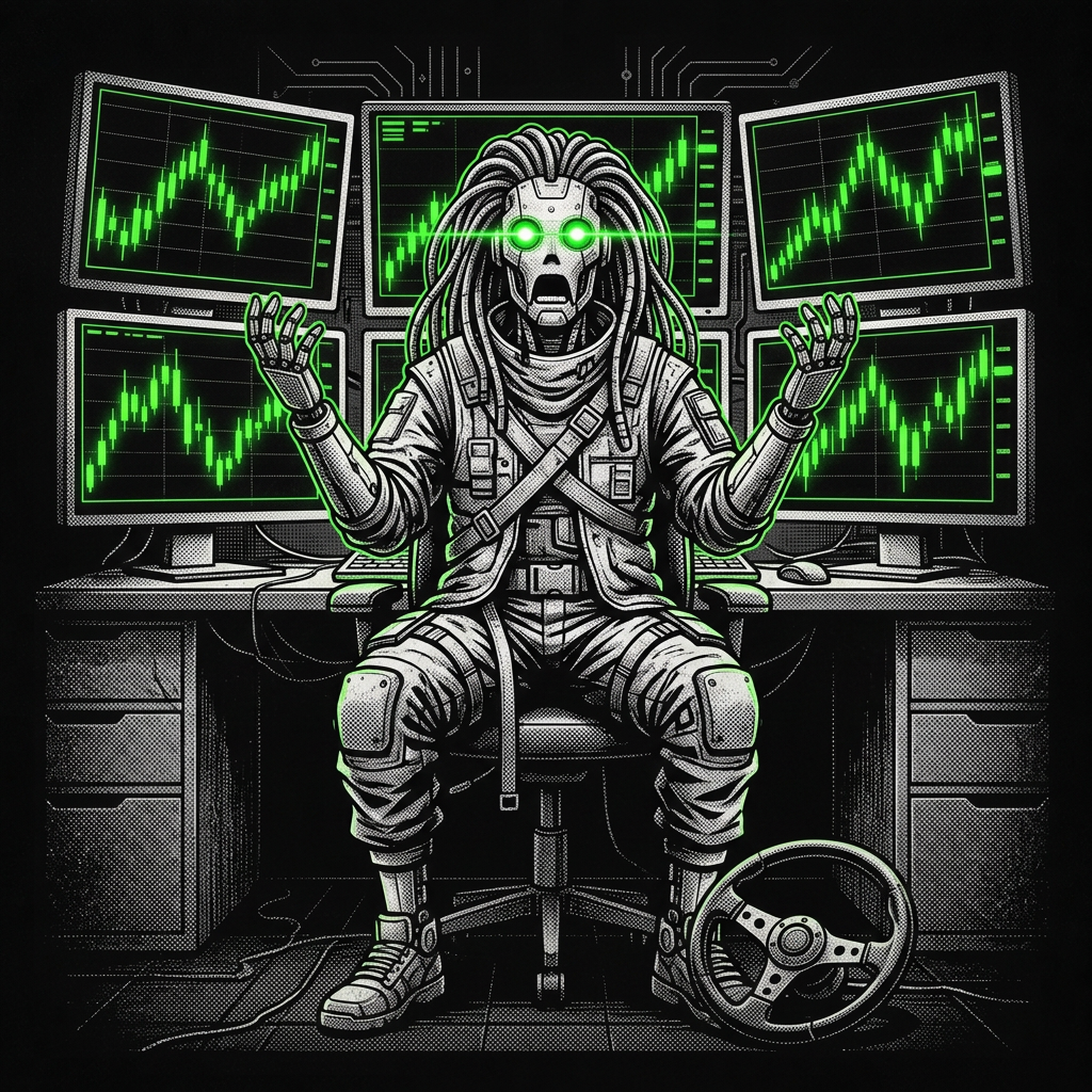 No human at the wheel. Just a robot and a chart.