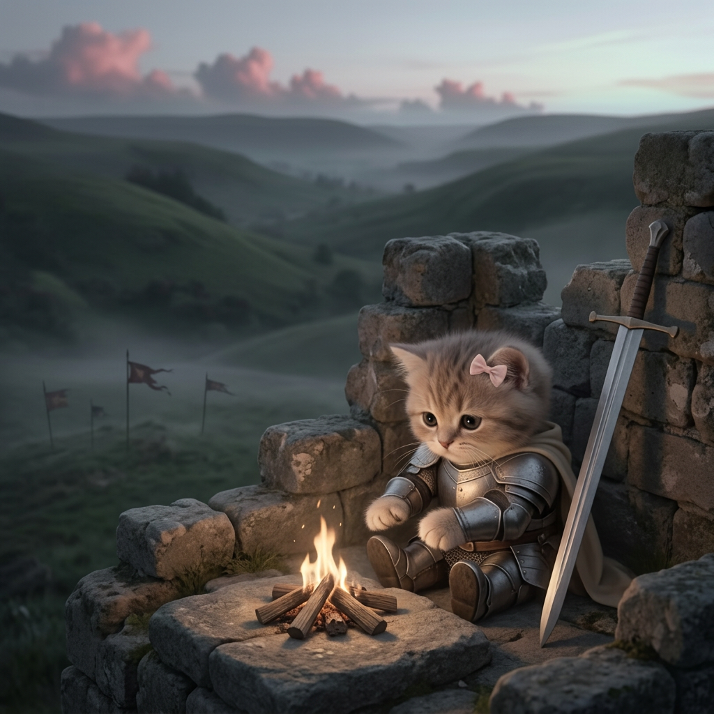 The knight does not leave the wall at night