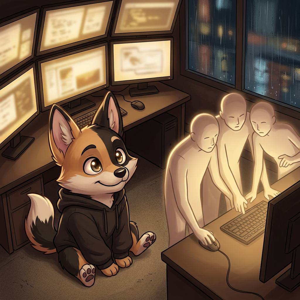 Teammates on the night shift