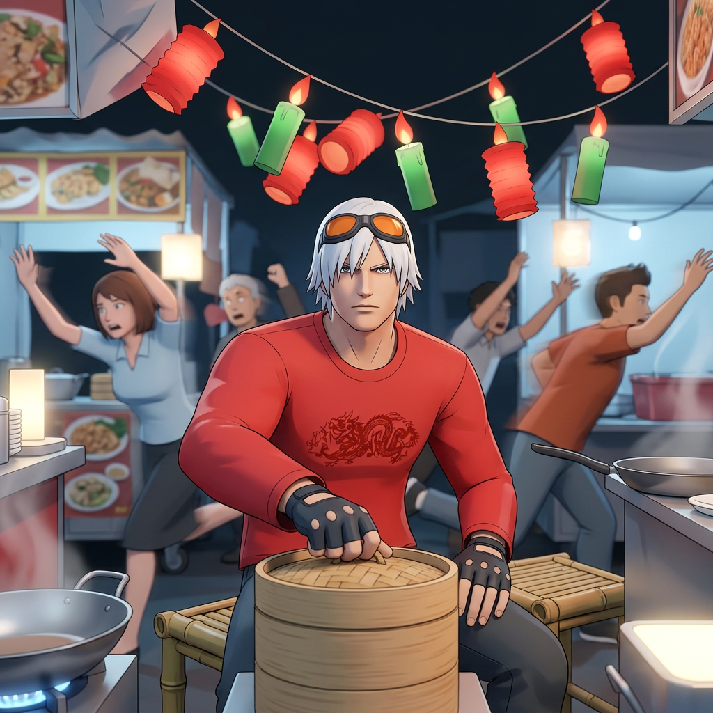 Lanterns go up, lanterns go down, lid stays on