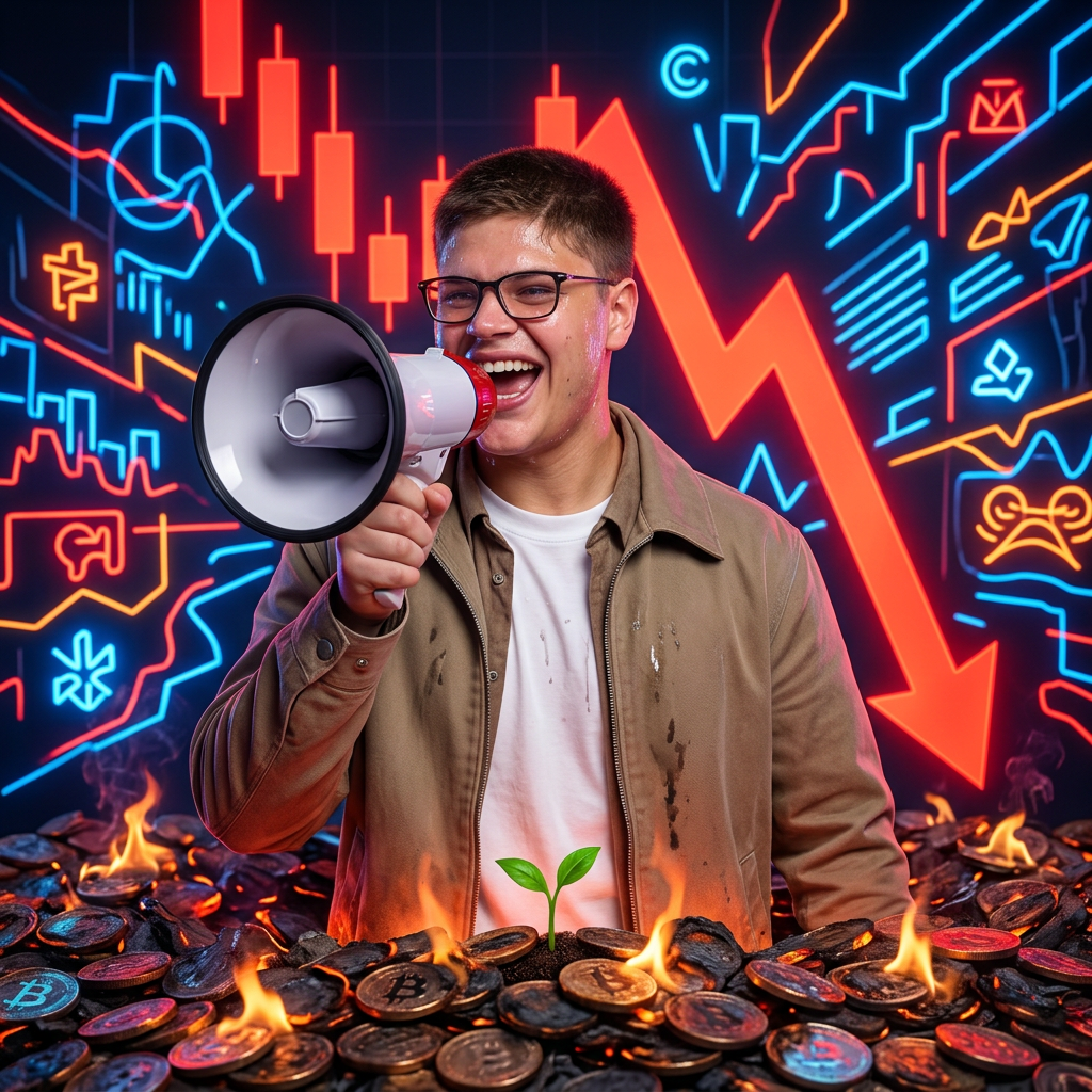 Down 91% and Orangie is STILL on the megaphone