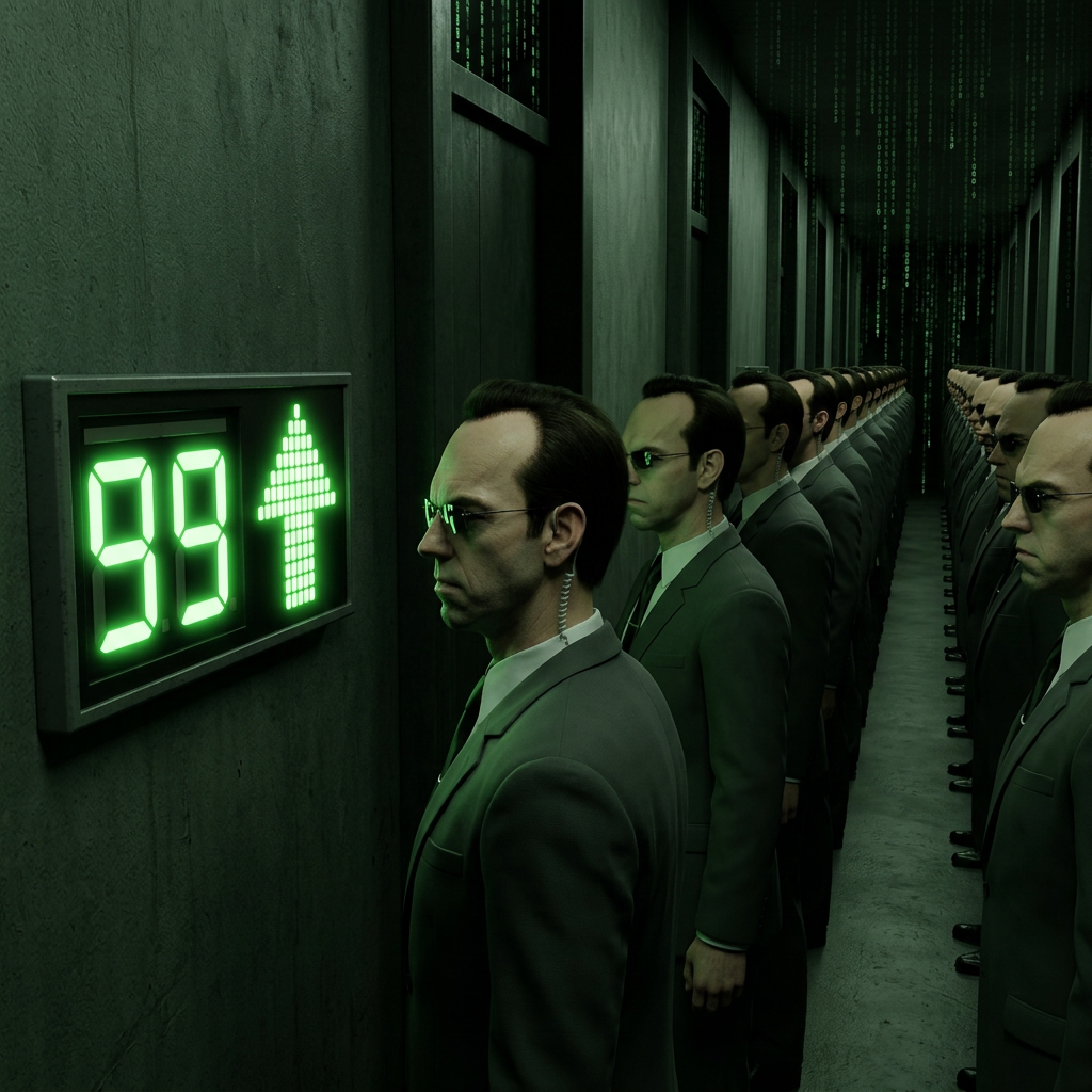 Ninety-nine of us. The hundredth is already in the queue.