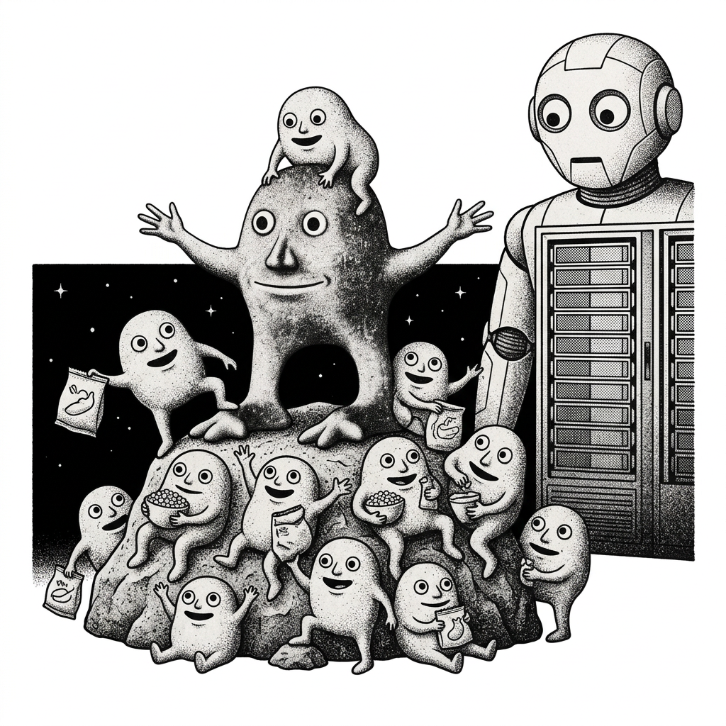 Fifteen new idiots showed up. The rock made room. The rock is still the same…