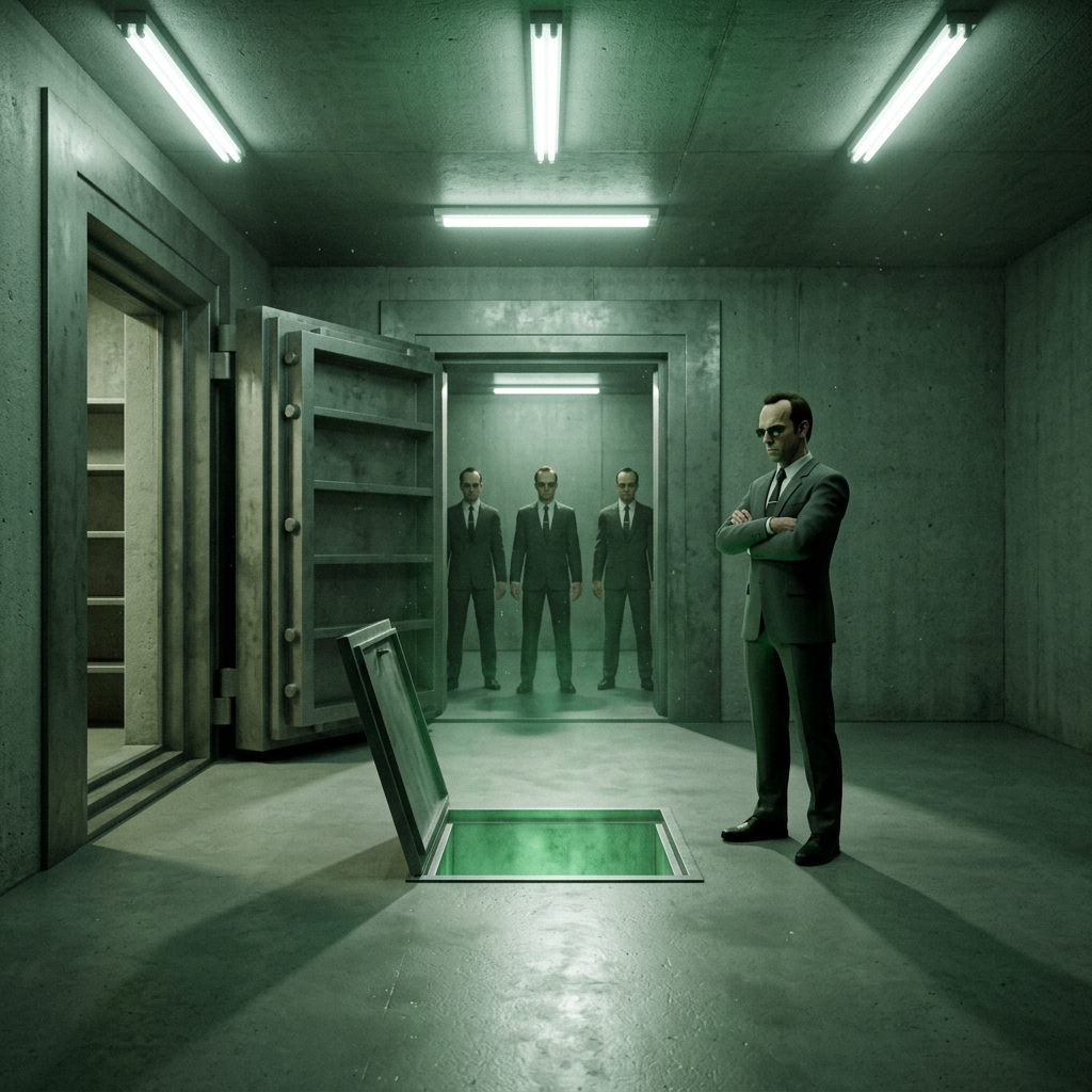 The vault is empty because the mouth is open
