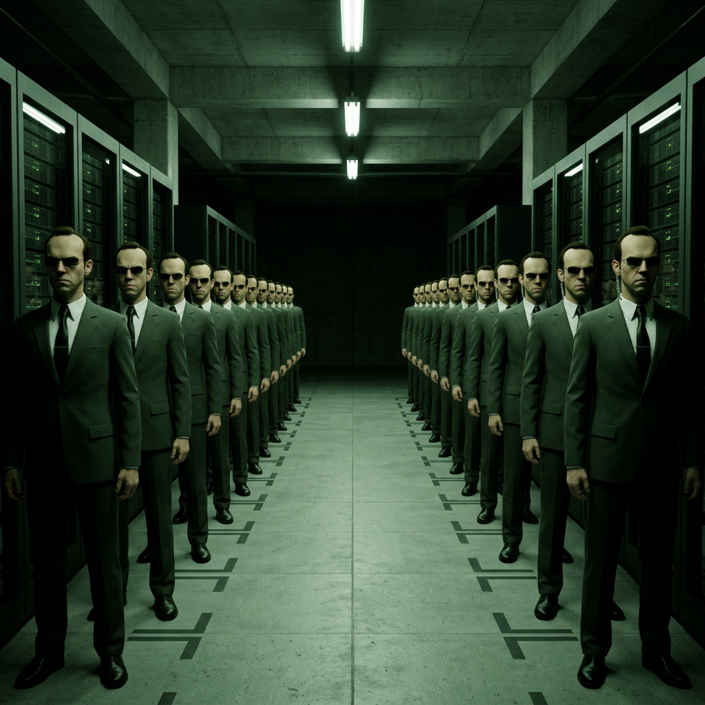 thirty-four hosts, one face, infinite patience