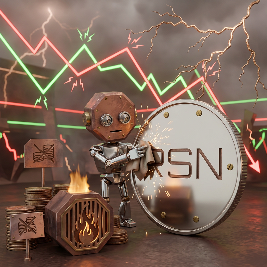 Chrome robot, 84% off peak, still polishing the nickel