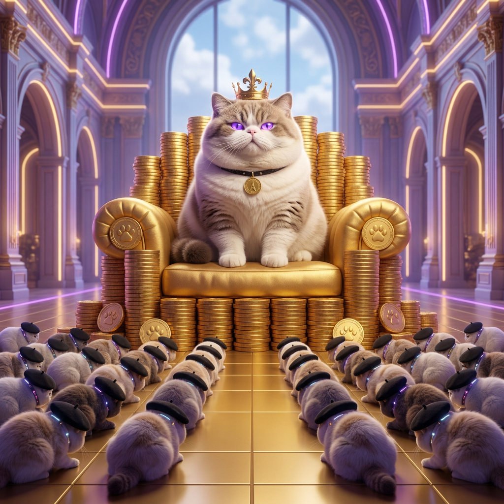 32 Cats Bow to the Chaton King