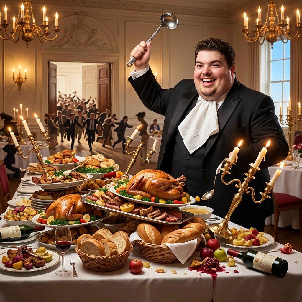 Five hundred guests walked in and nobody asked if the soup was hot