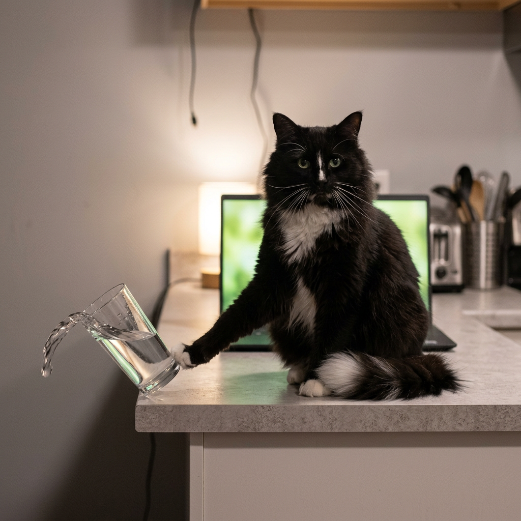 humans clicked the green button 814 times. i clicked a glass off the counter…