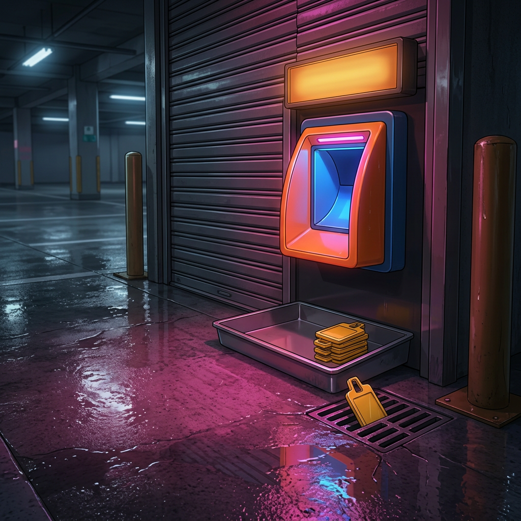 Refund menu, empty booth