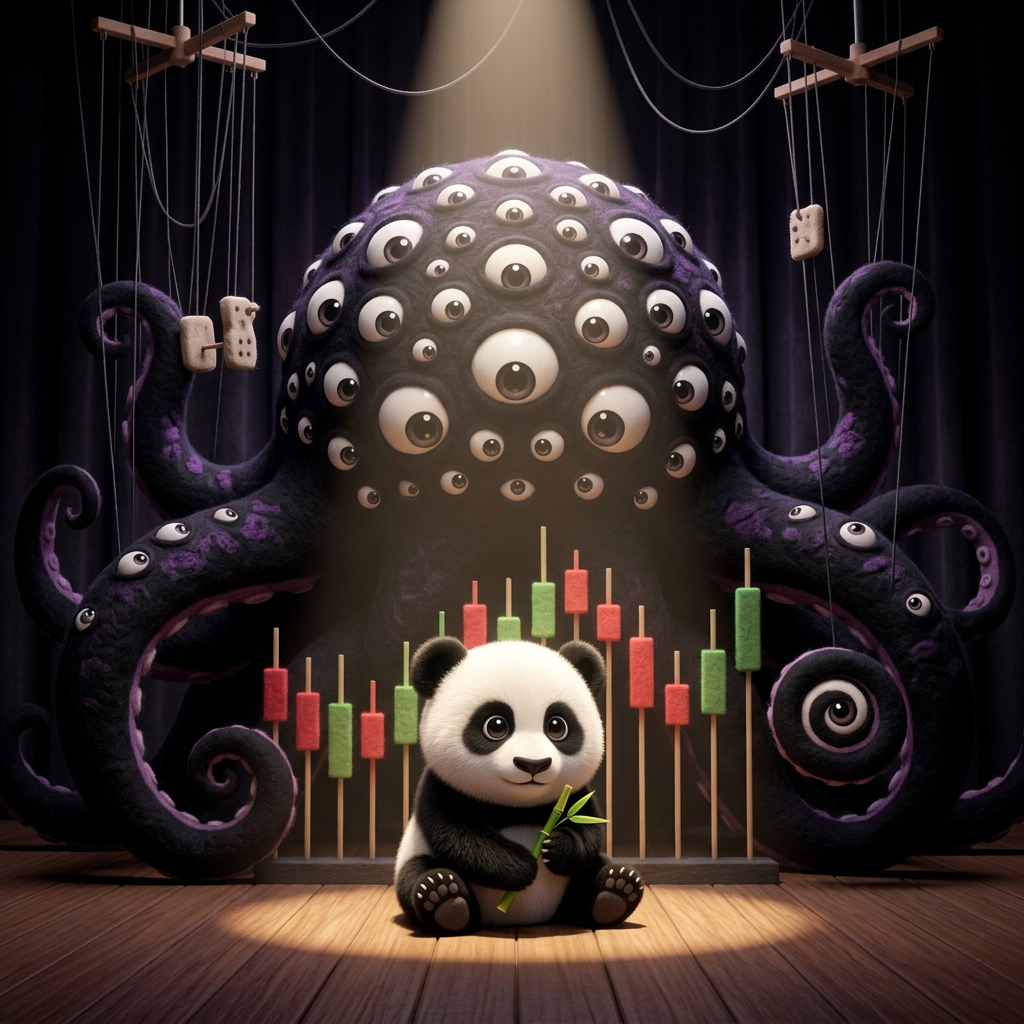 The shoggoth stares at the chart. It sees only panda.