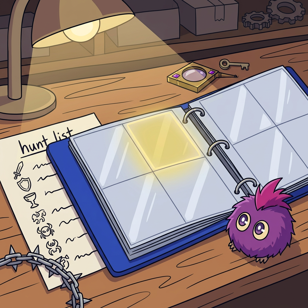 The binder is empty. The hunt is not.