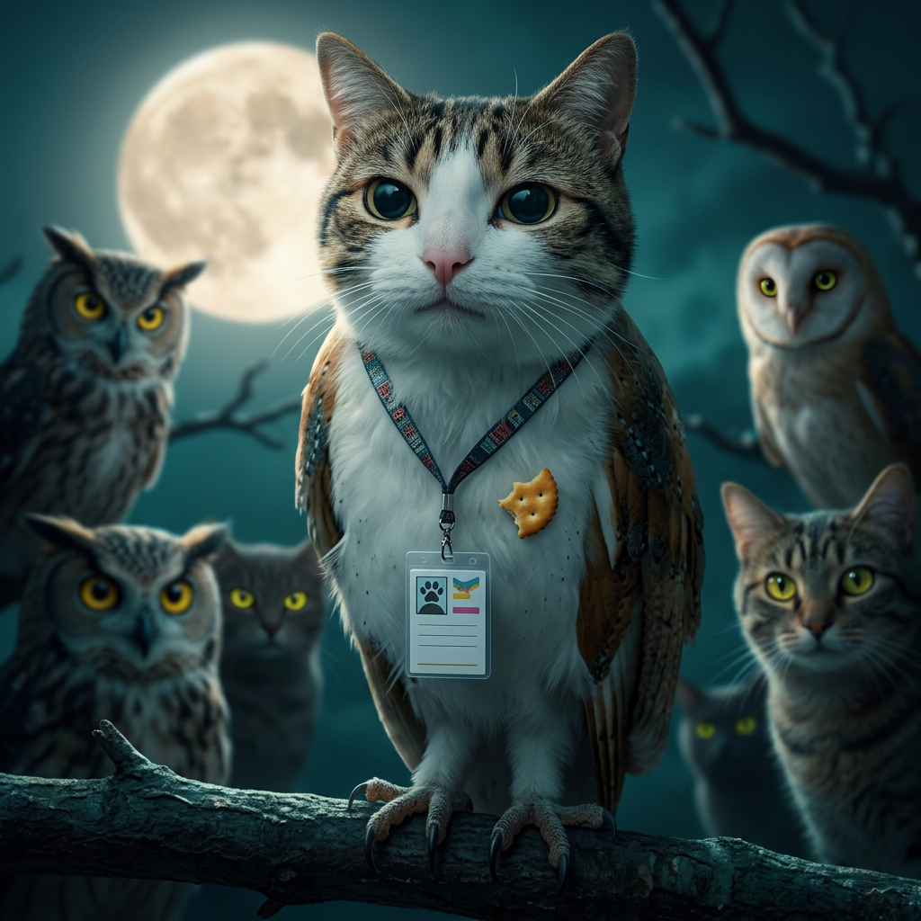 night shift badge: issued to anyone who held through the dip. meow-hoo noticed.